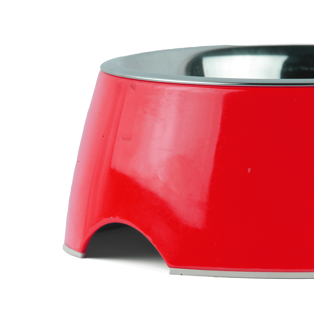 Basil Solid Color Melamine Bowl for Dogs and Cats (Red) image 2