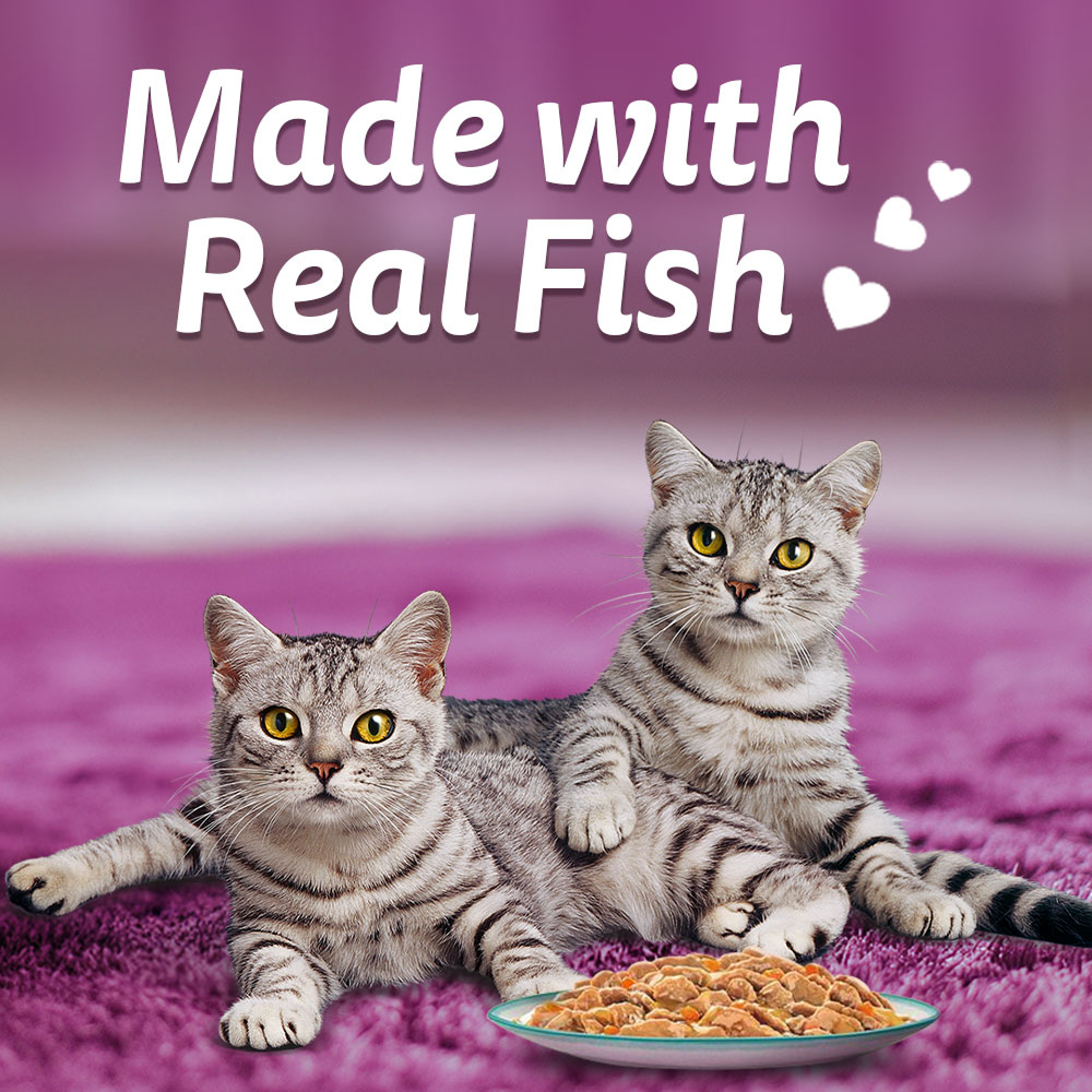 Whiskas Seafood Cocktail With Wakame Seaweed in Gravy Tasty Mix Adult Cat Wet Food image 3