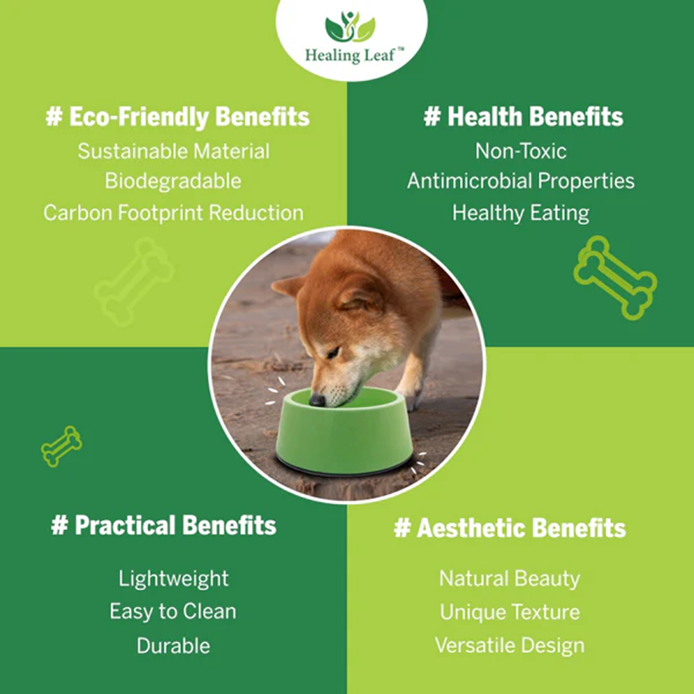 Healing Leaf Eco Friendly Bamboo Bowl for Dogs and Cats (Purple) image 4