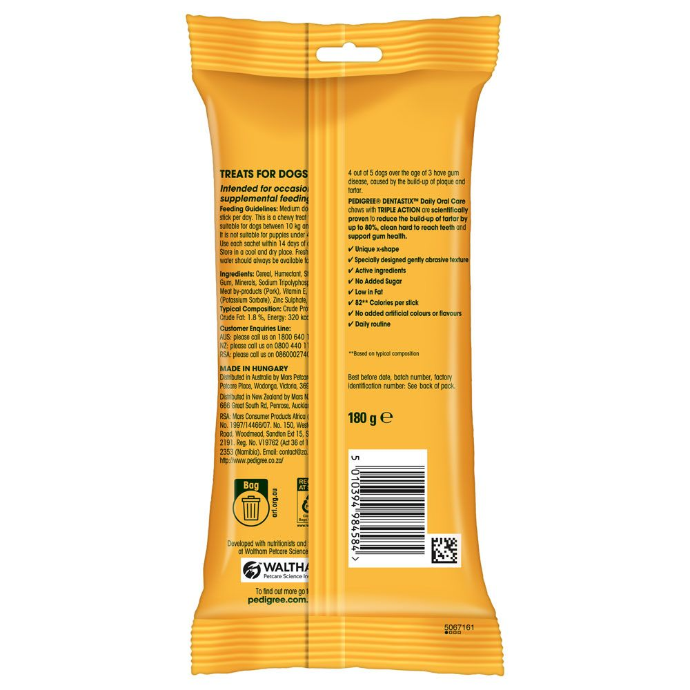 Pedigree Dentastix Oral Care for Adult (Medium Breed 10 to 25 kg) Dog Treats image 2