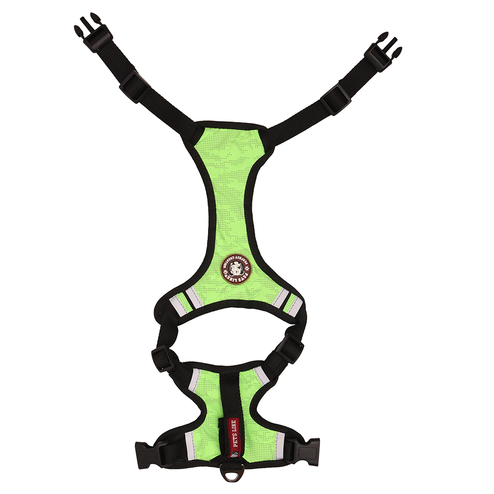 Pets Like Padded Double Side Harness for Dogs (Neon Green) image 2