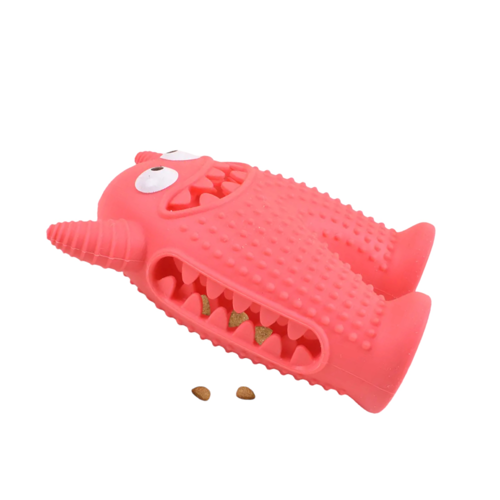 Talking Dog Club Monster Tough Rubber Toy for Dogs and Cats (Pink) image 3