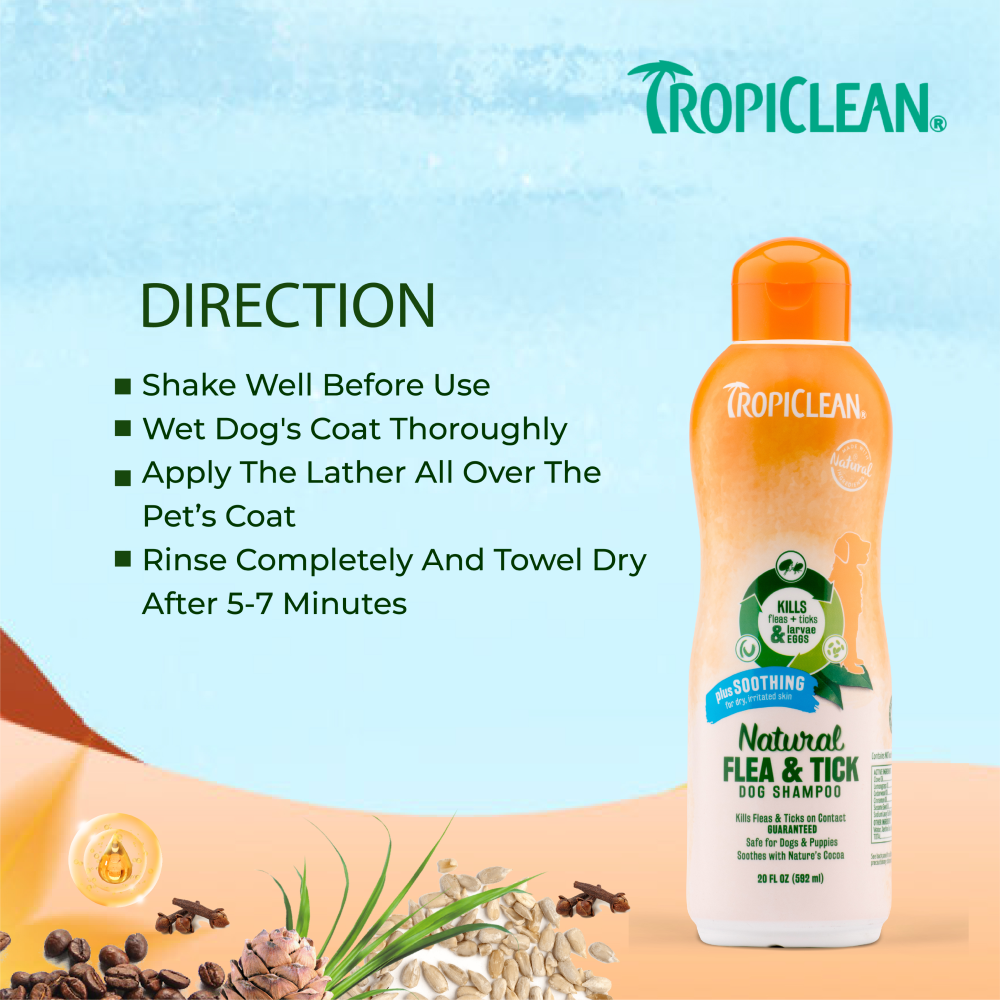 Tropiclean Natural Flea and Tick Plus Soothing Shampoo for Dogs image 7