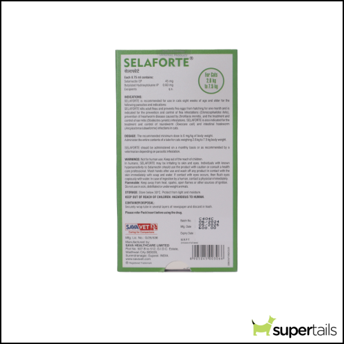 Savavet Selaforte (Selamectin) Tick and Flea Control Spot On for Cats image 3