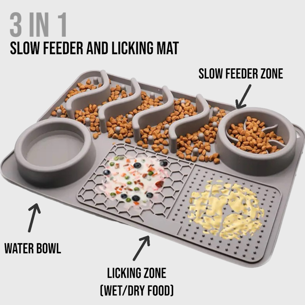 Talking Dog Club Lickables Lick Mat for Dogs and Cats (Grey) image 3