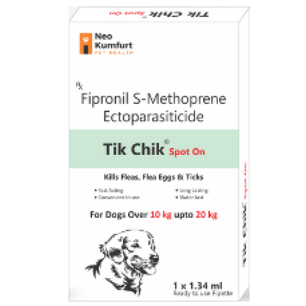 Neo Kumfurt Tik Chik  Anti-tick & flea Spot On for Dogs (10-20kg)