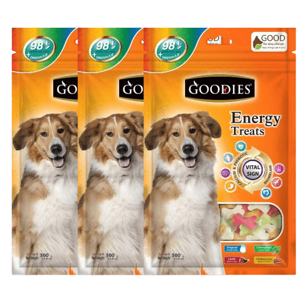 Goodies Energy Treats Mixed Flavour Bone Shaped Dog Treats image 3
