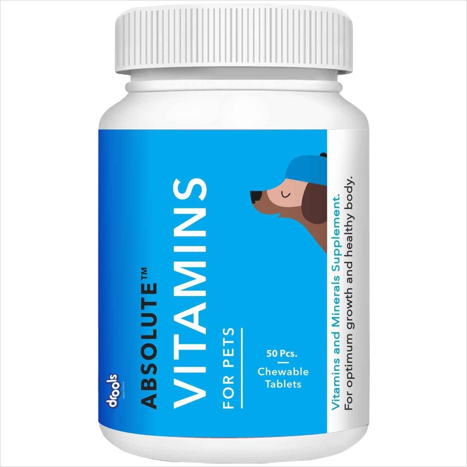 Drools Absolute Vitamin and Absolute Calcium Supplement Tablets for Dogs Combo image 2