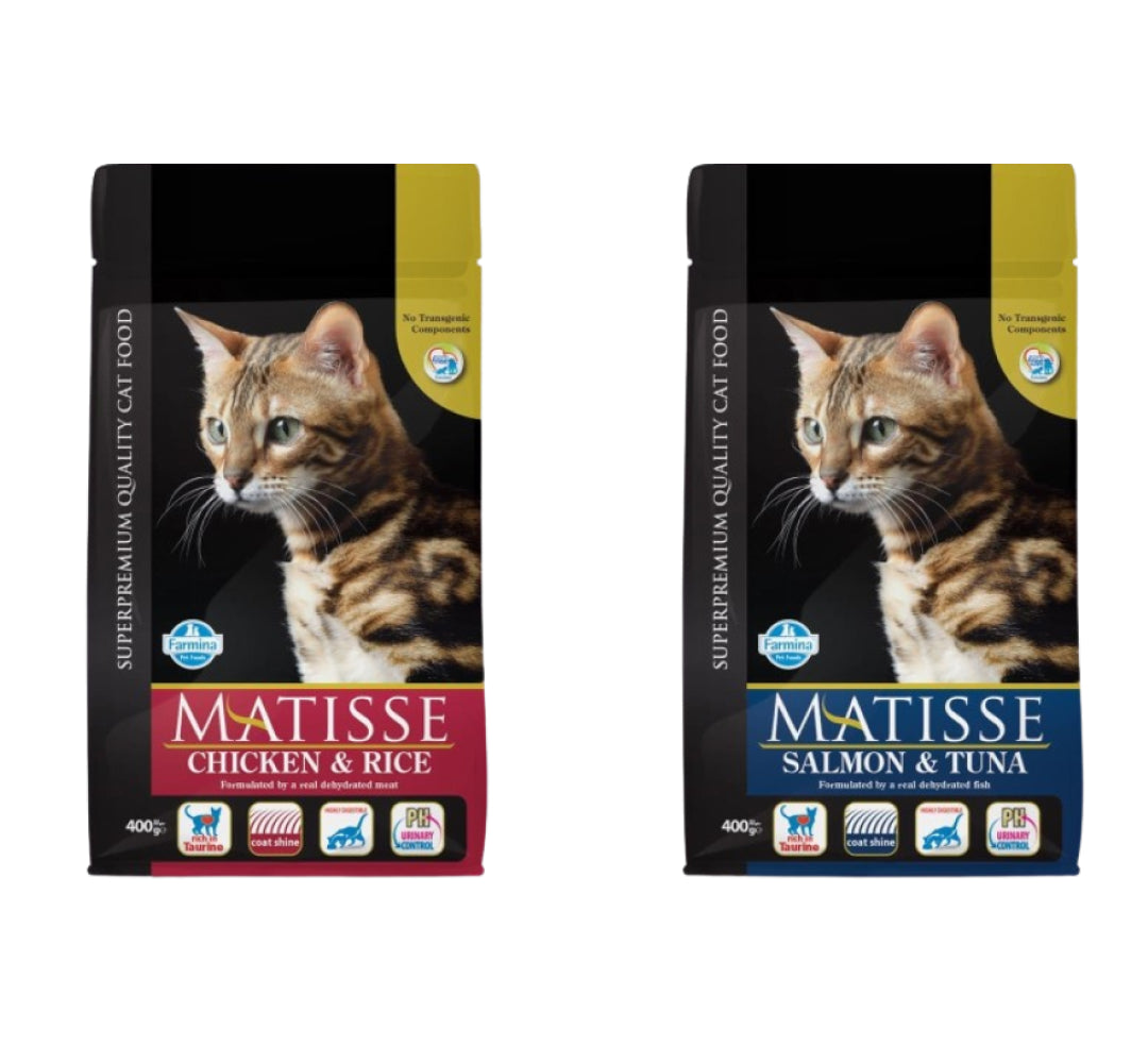 Farmina Matisse Chicken & Rice Adult and Salmon & Tuna Adult Cat Dry Food Combo