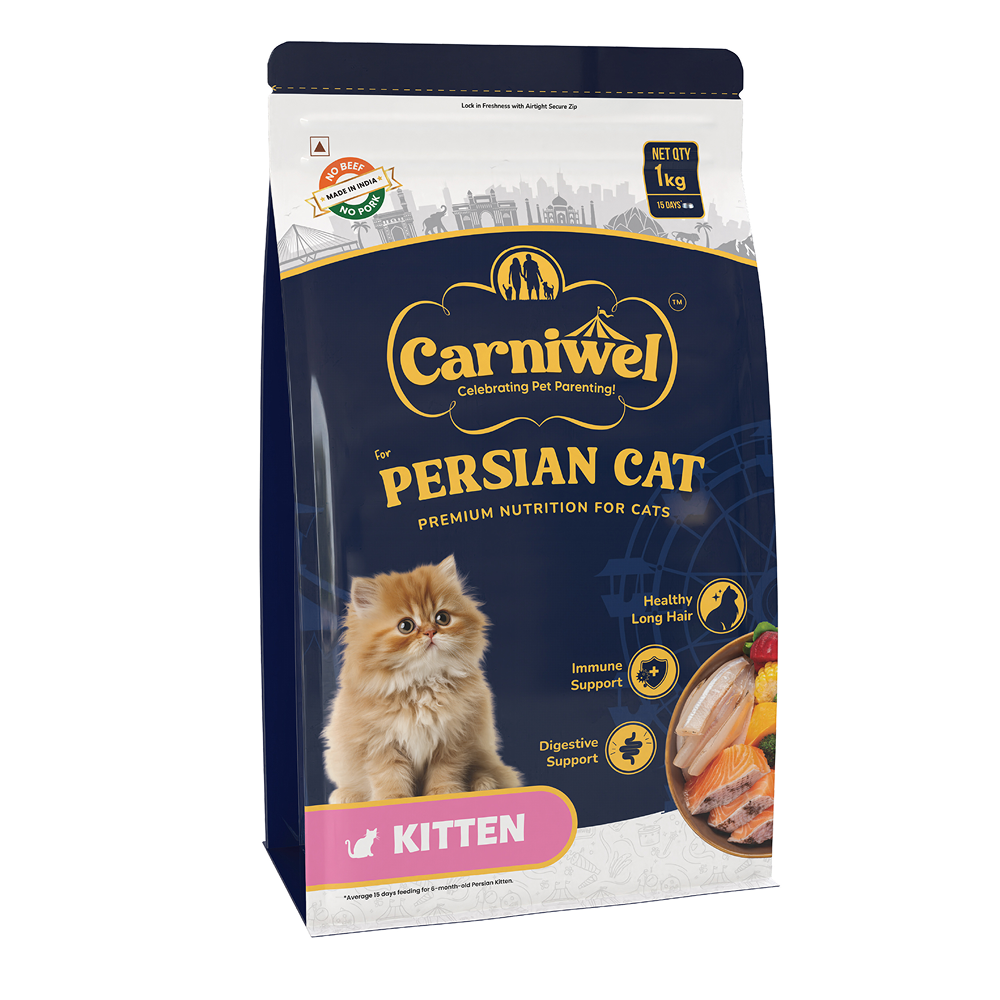 Carniwel Natural Nutrition for Skin, Digestion & Hairball Control Persian Kitten Cat Dry Food image 7