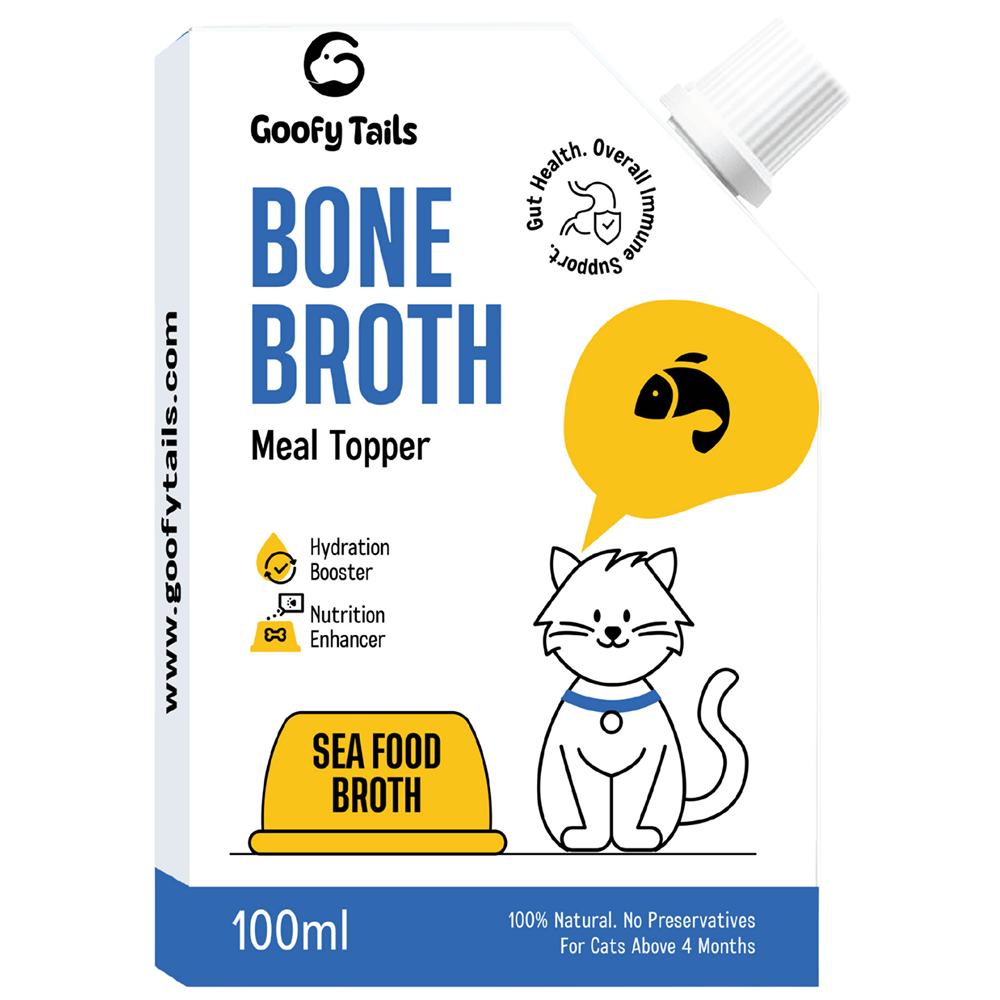 Goofy Tails Seafood Bone Broth for Cats image 1