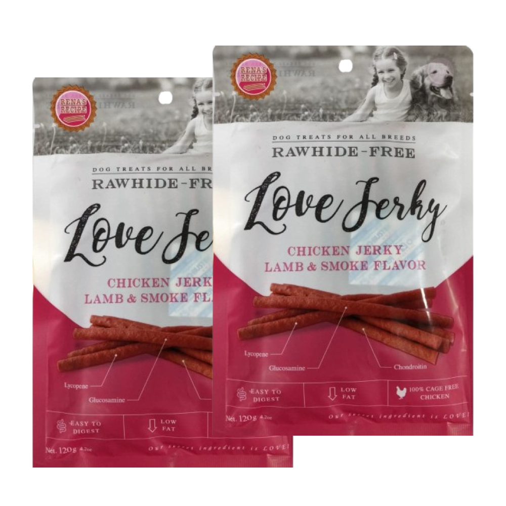 Rena Love Jerky Lamb and Smoke Flavour Chicken Jerky Dog Treats image 4
