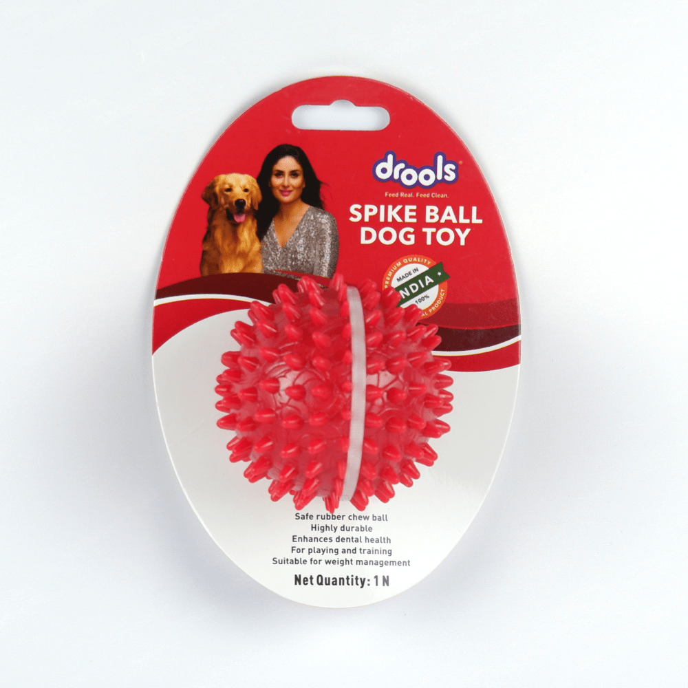 Drools Non Toxic Rubber Stud Spike Hard Ball Chew Teething Toy for Puppies and Dogs | For Aggressive Chewers image 2