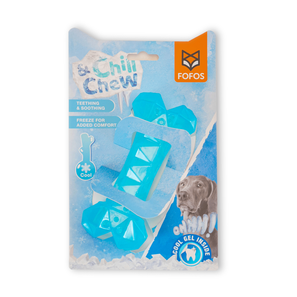 Barkbutler x Fofos Cooling Bone Freezable Chew Toy for Dogs (Blue) image 6