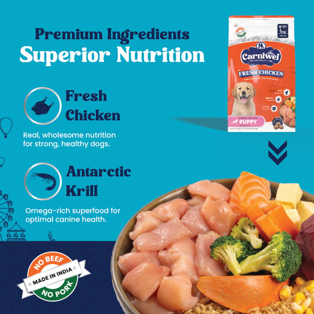 Carniwel Fresh Chicken Kibble Large Breed Puppy Dog Dry Food image 6