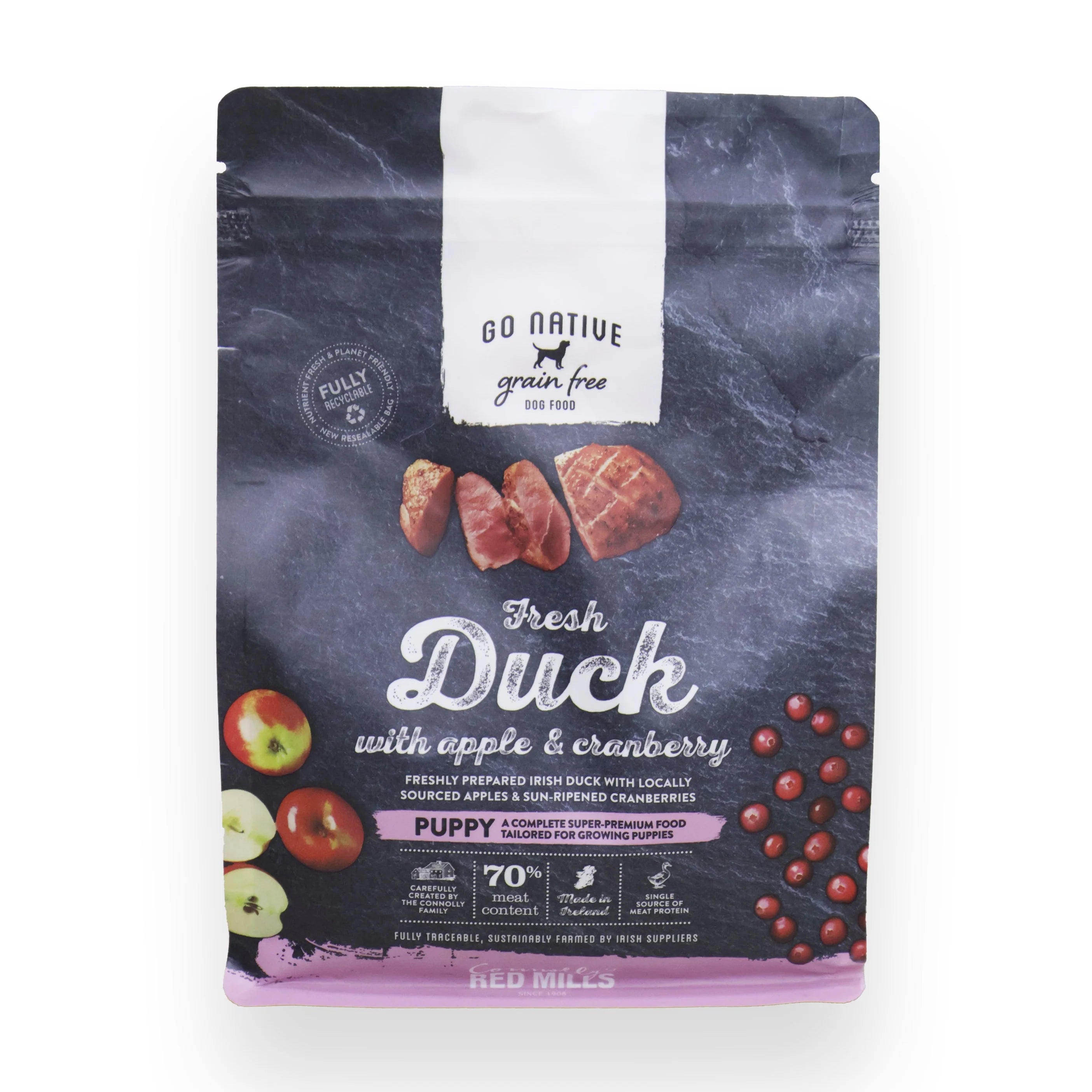 Go Native Duck with Apple and Cranberry Puppy Dog Dry Food