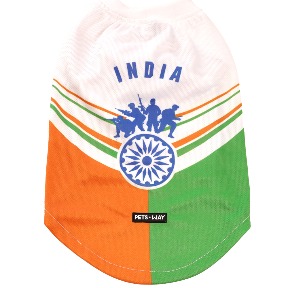 Independence Day Bharat Pride Tshirt for Dogs by Pets Way