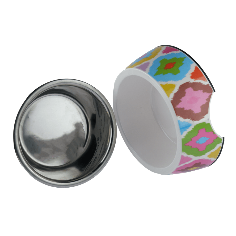 Basil Ikkat Print Melamine Bowl for Dogs and Cats image 2