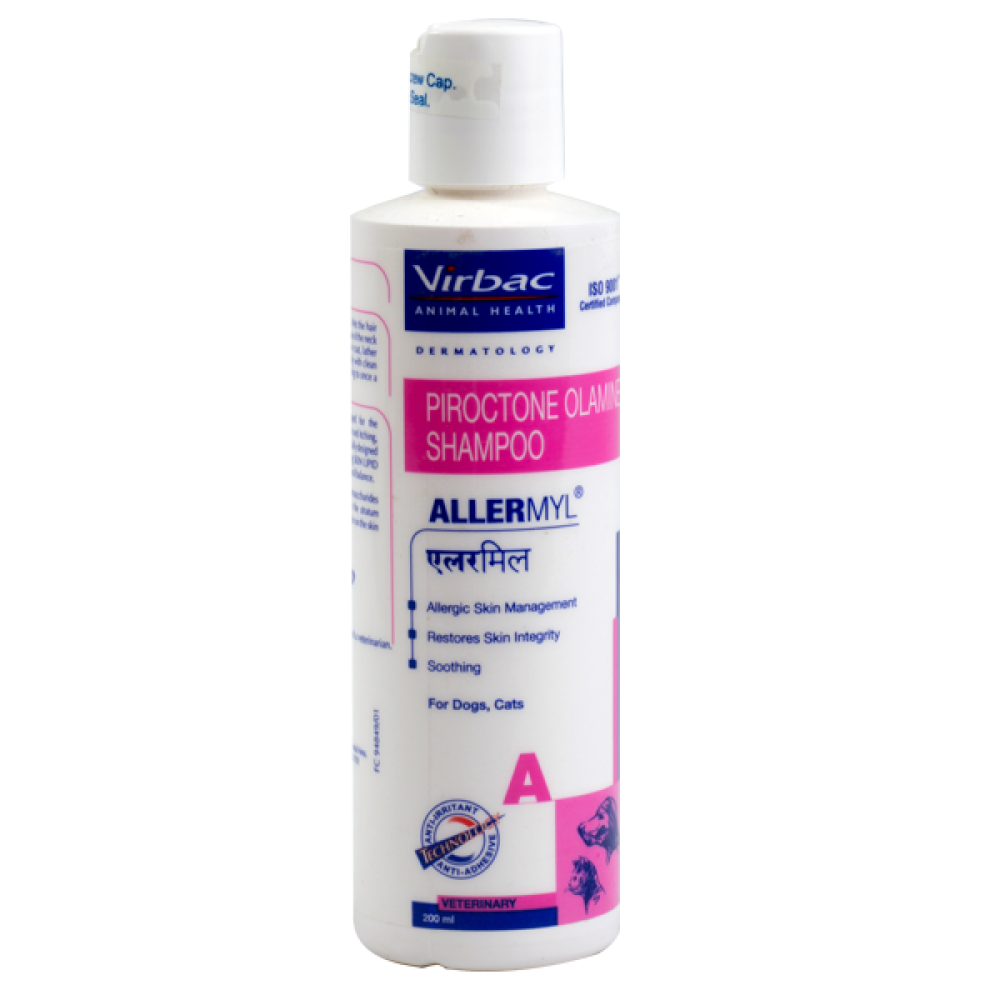 Virbac Allermyl Anti Allergic Shampoo (Piroctone Olamine) for Dogs and Cats (200ml) image 2