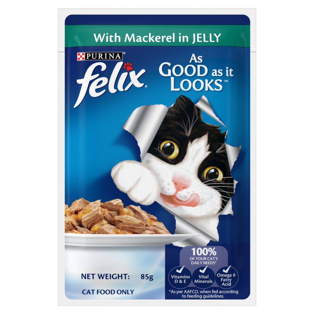 Purina Felix with Mackerel in Jelly Complete and Balanced Adult Cat Wet Food image 7