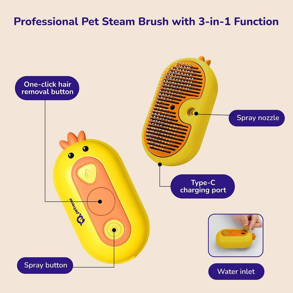 Petverse Steam Brush for Dogs & Cats image 3