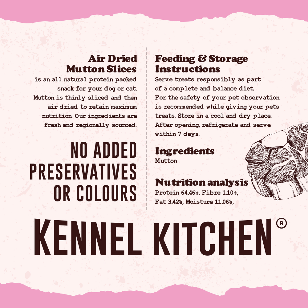Kennel Kitchen Air Dried Mutton Jerky Dog and Cat Treats image 5
