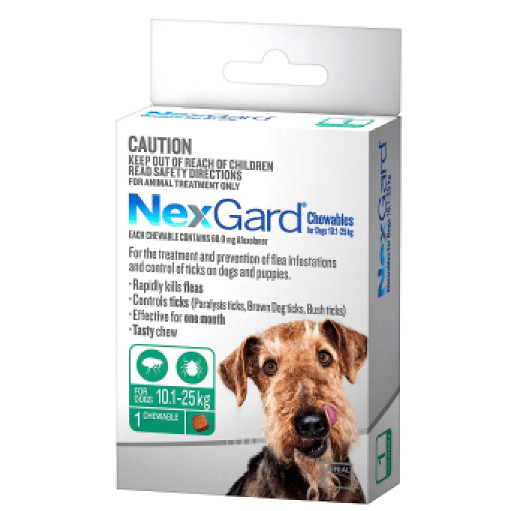 Boehringer Ingelheim Nexgard (Afoxolaner) (10 to 25kg) Dog Tick & Flea Control Tablet (3 tablets) image 2