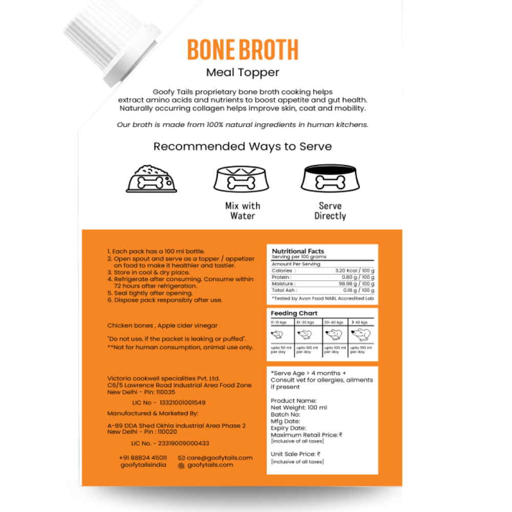 Goofy Tails Chicken Bone Broth for Dogs image 2