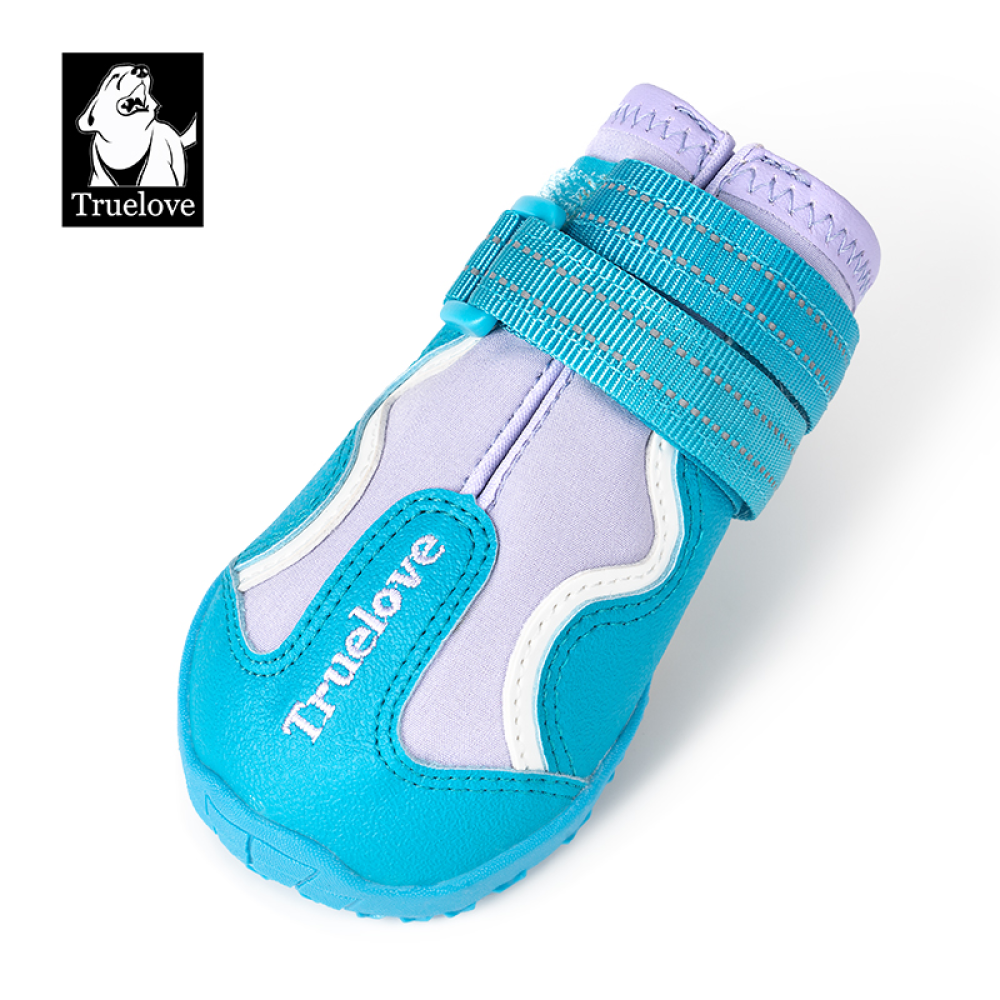 Truelove Reflective Waterproof and TPR Sole Shoes for Dogs (Algiers Blue/Lavender, Set of 4) image 6