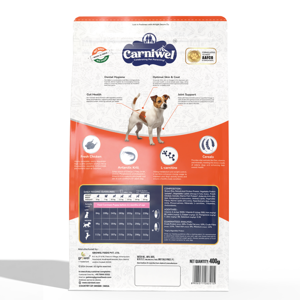 Carniwel Fresh Chicken Kibble Small Breed Adult Dog Dry Food image 9