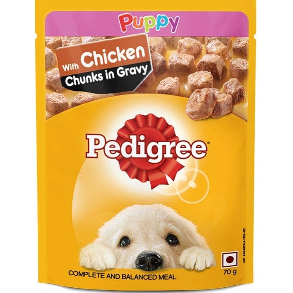 Pedigree Chicken and Milk Dry and Chicken Chunks in Gravy Wet Puppy Food Combo image 8