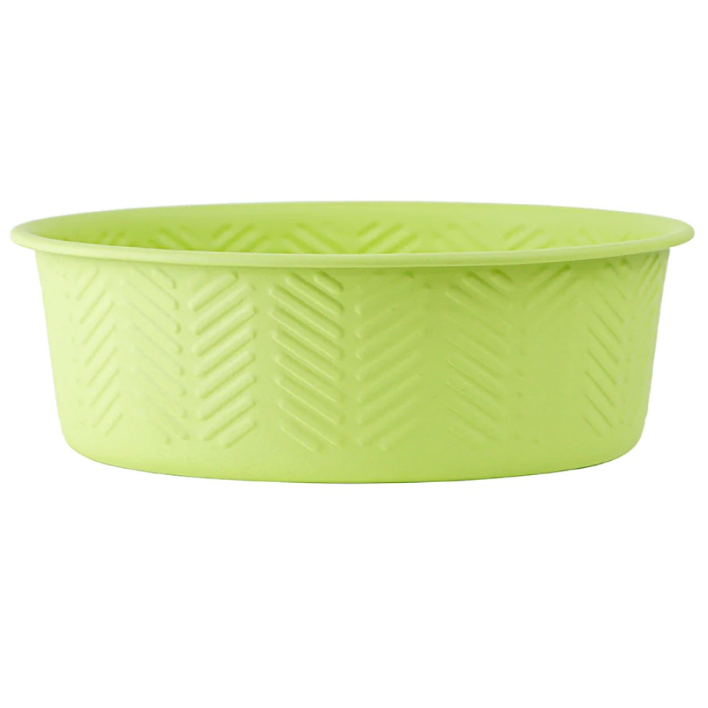 Pawpourri Premium Chevron Emboss Bowl for Dogs and Cats (Green) image 2