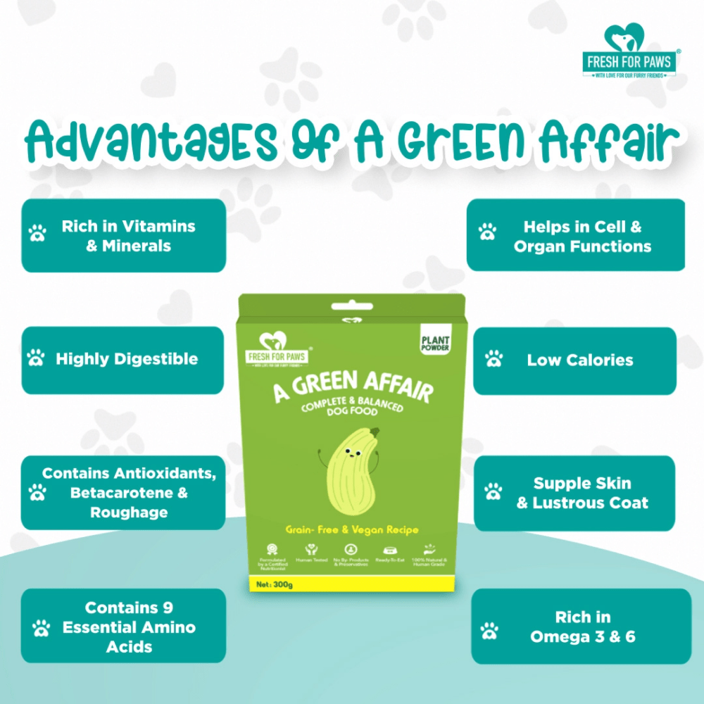 Fresh For Paws A Green Affair Grain Free & Vegan Dog Wet Food (100g) image 5