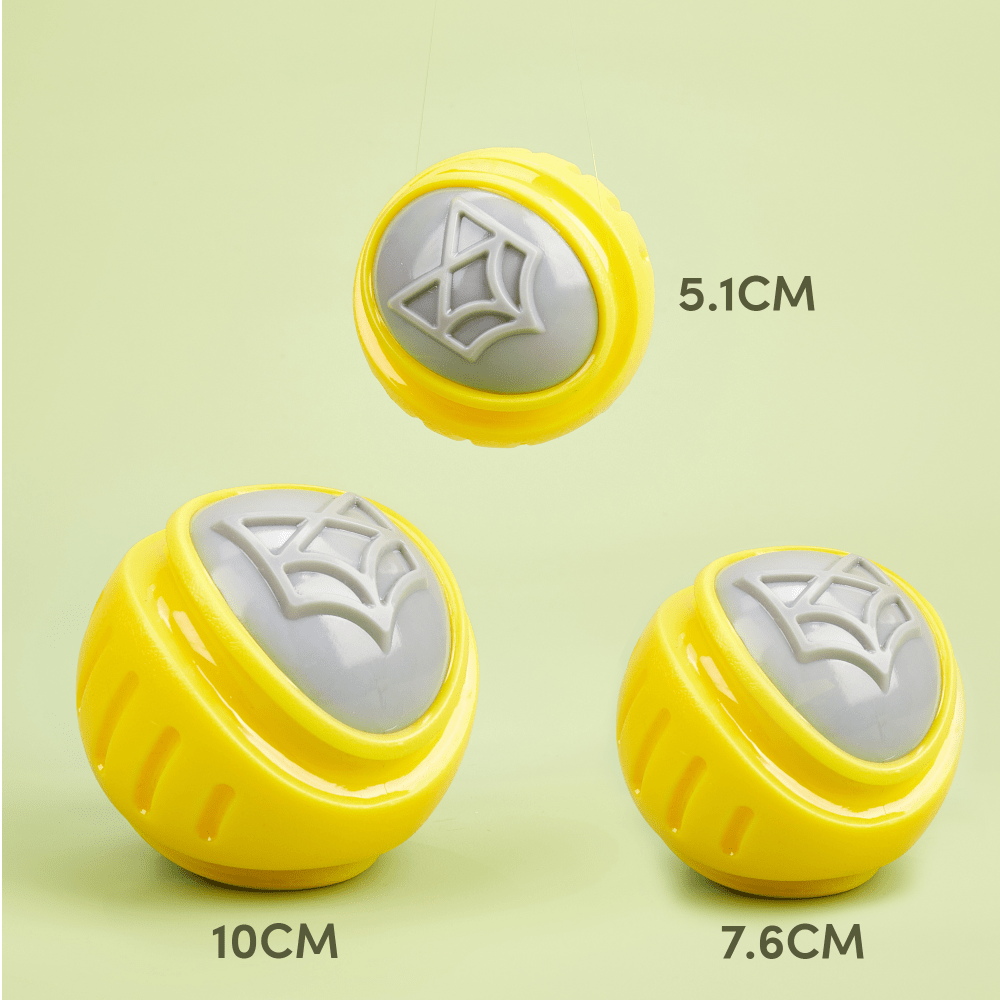 Barkbutler x Fofos Flexy Ball Ultra Bounce Toy for Dogs (Yellow & Grey) | For Aggressive Chewers image 4