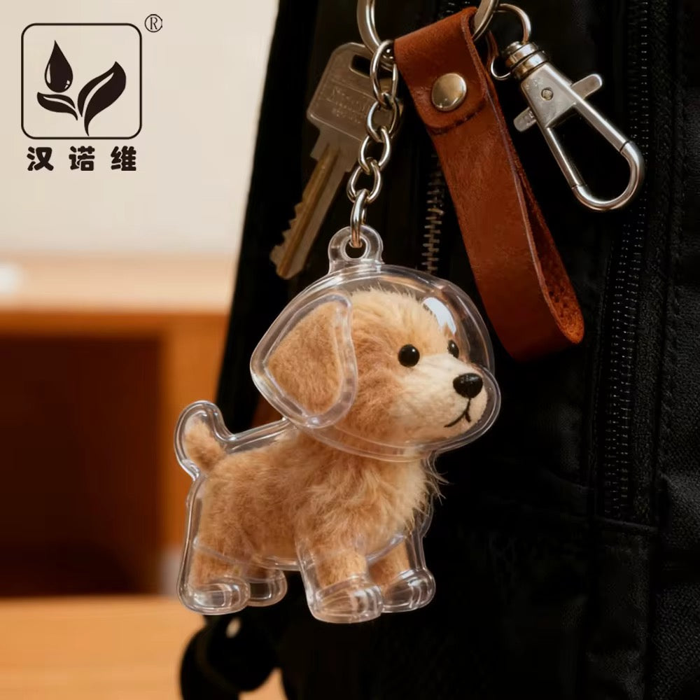 Talking Dog Club Standing Dog Hair Keepsake Capsule Key Chain image 4