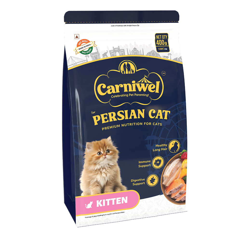 Carniwel Natural Nutrition for Skin, Digestion & Hairball Control Persian Kitten Cat Dry Food image 1