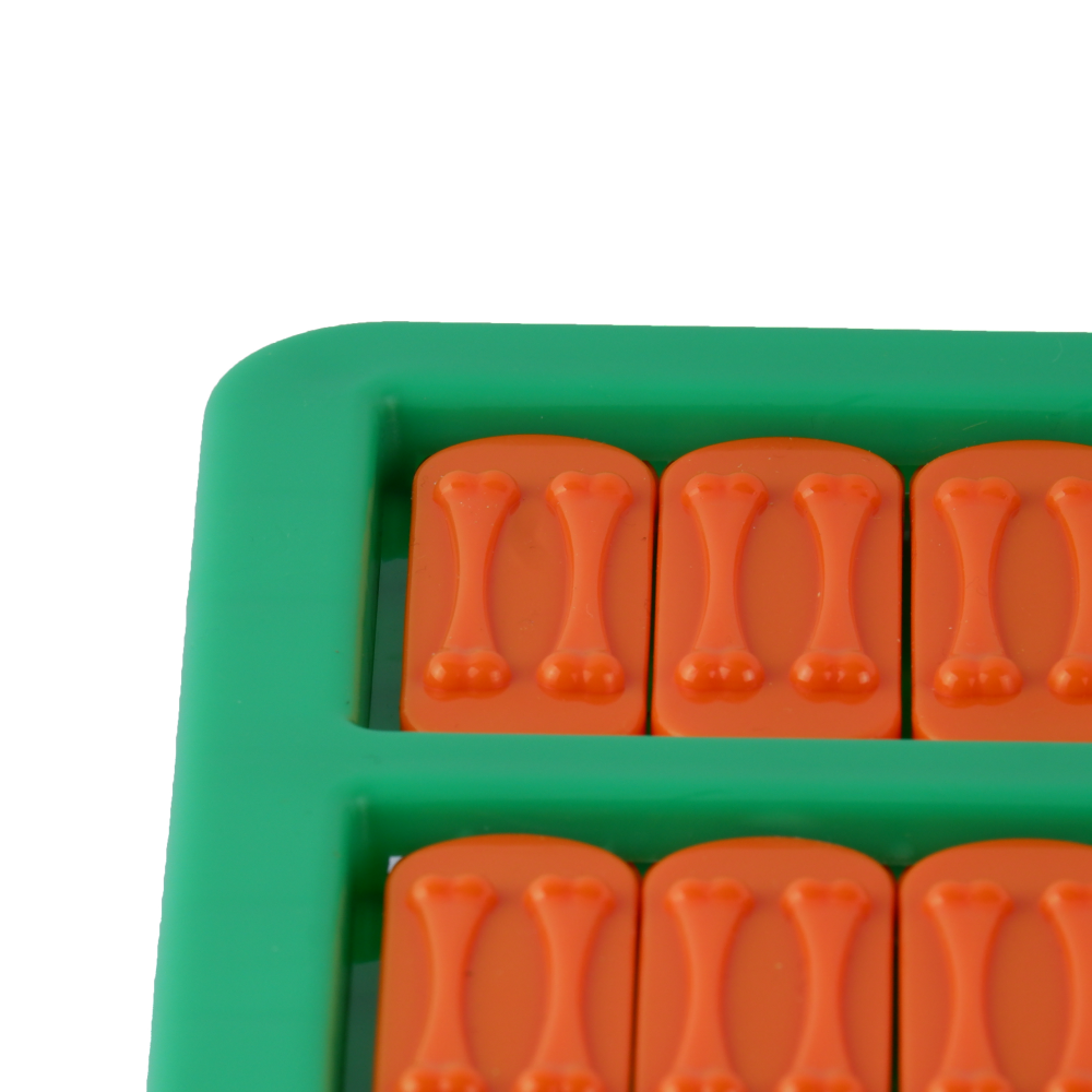 Pet Vogue Slow Feeder Rectangle Shaped Toy for Dogs (Green/Orange) image 3