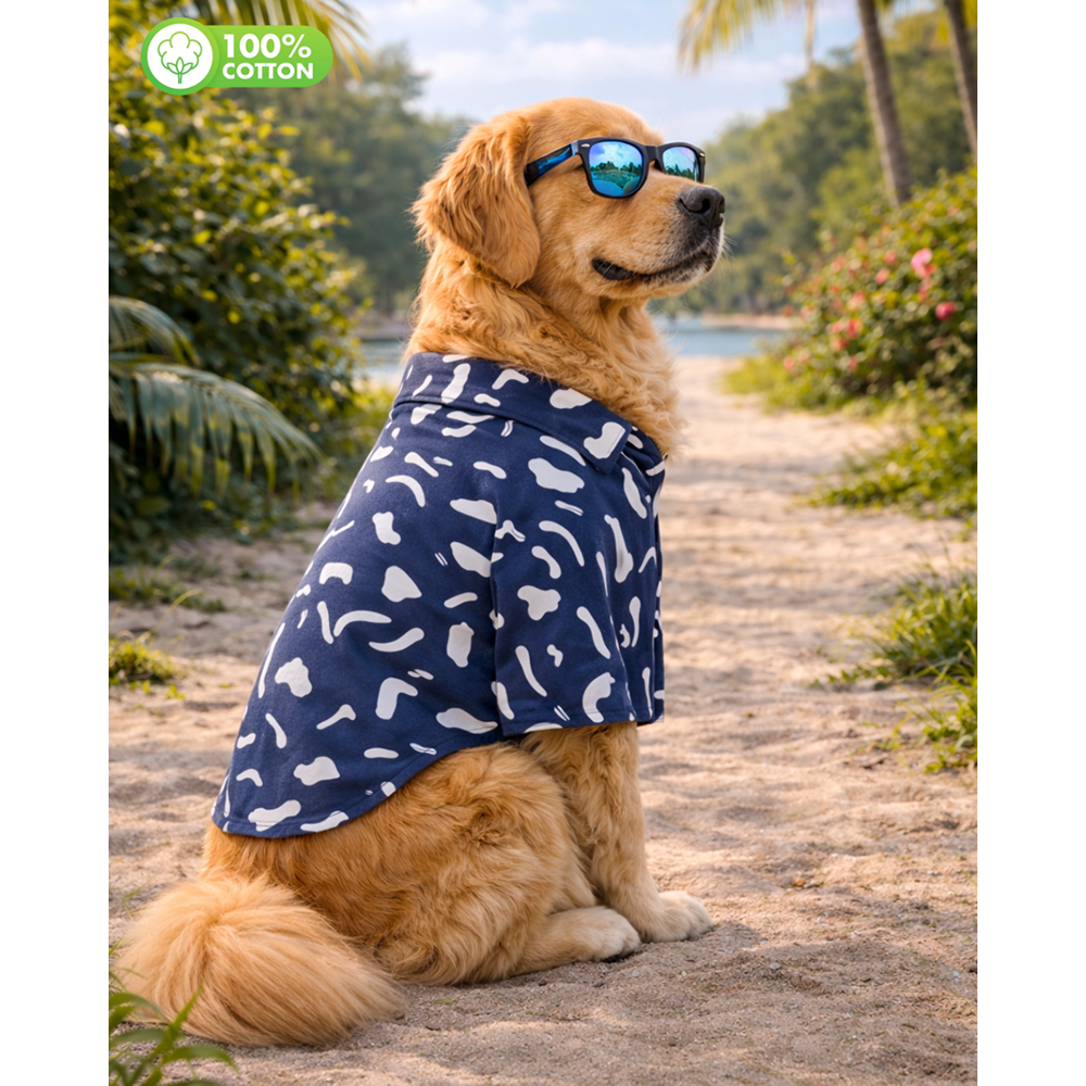 15 Furries Abstract Cotton Shirts for Dogs (Saphire Blue)