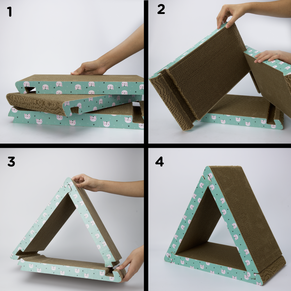 Skatrs Cute Triangle Cat Scratcher with 2g Premium Catnip Free image 6