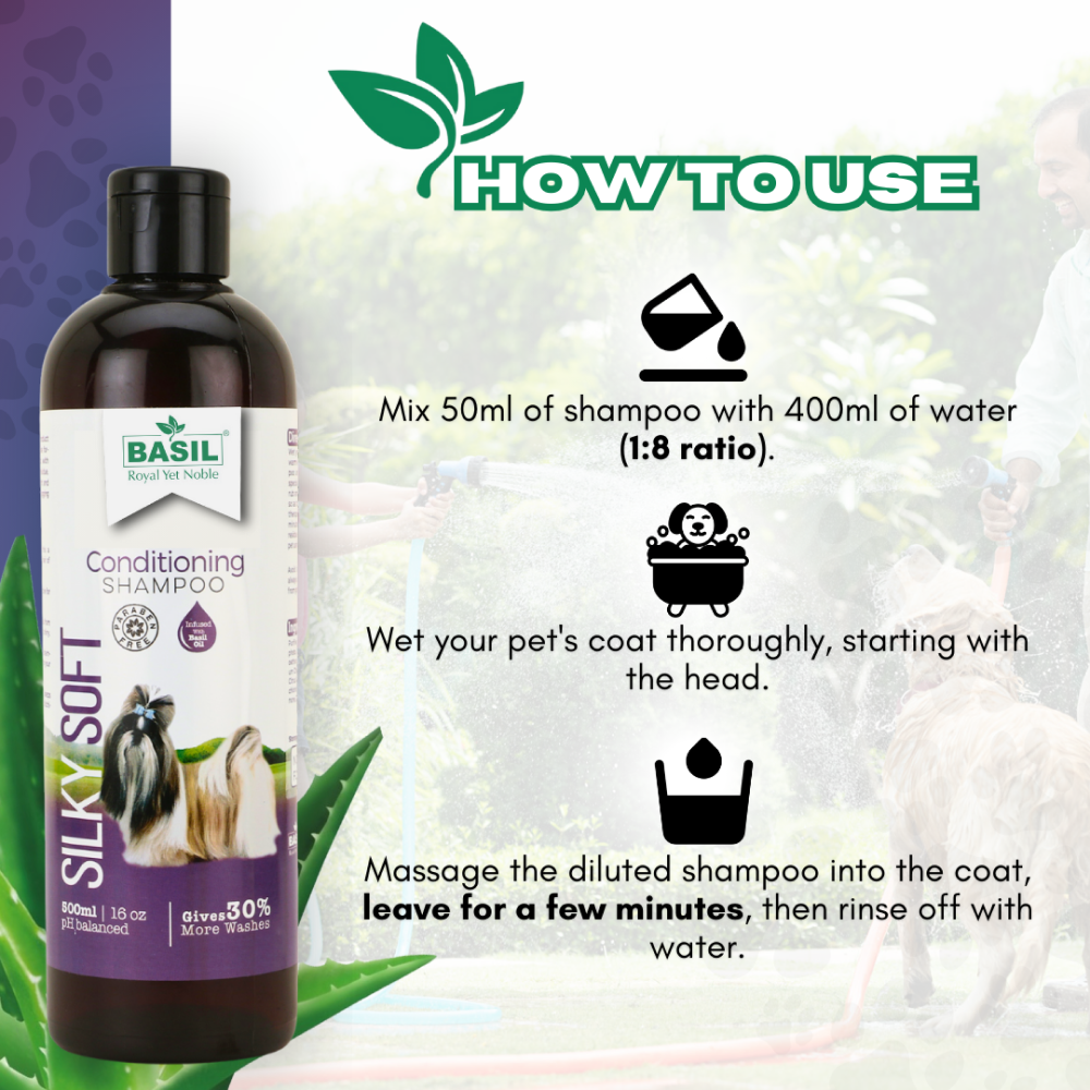 Basil Silky Soft Conditioning Dog Shampoo image 9