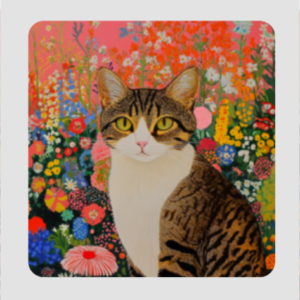 EverythingBoho The Cat Queen Square Shaped Table Coaster