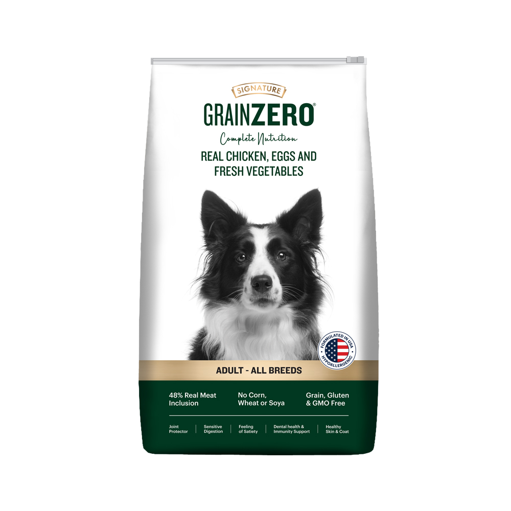 Signature Grain Zero Real Chicken, Egg and Vegetables Adult Dog Dry Food image 7