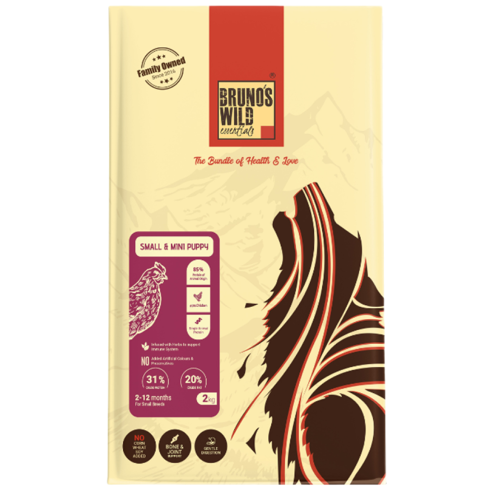 Bruno's Wild Essentials Small and Mini Puppy Dog Dry Food