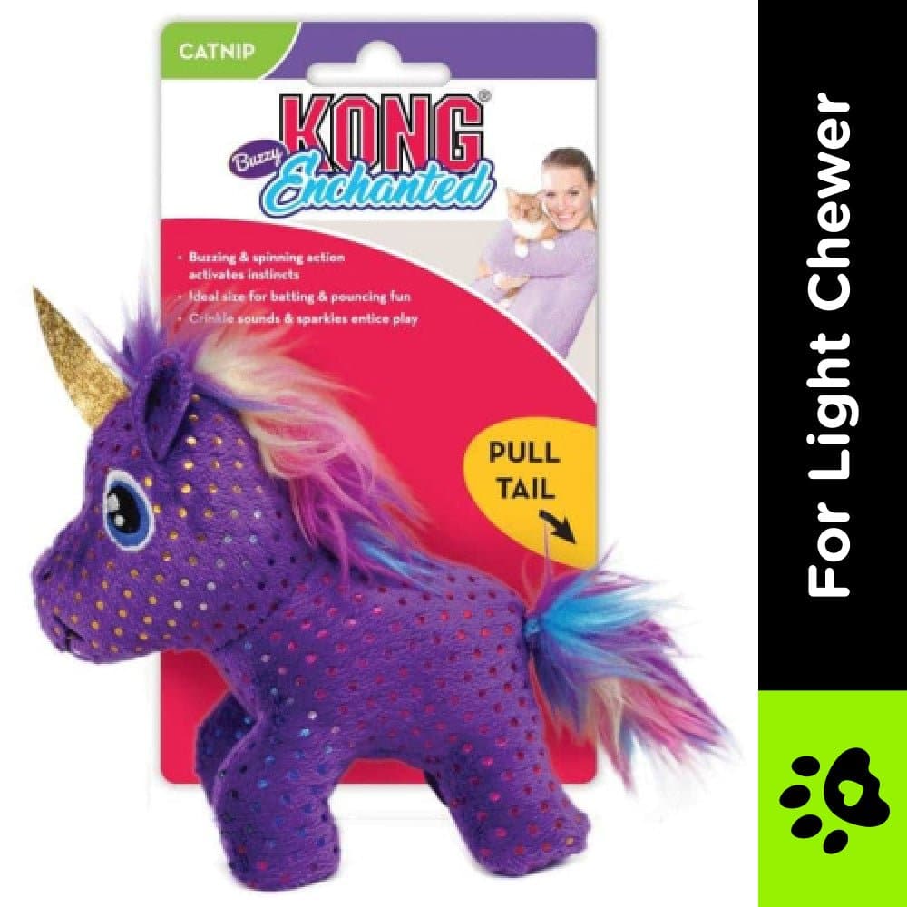 Kong Enchanted Buzzy Unicorn Toy for Cats image 2