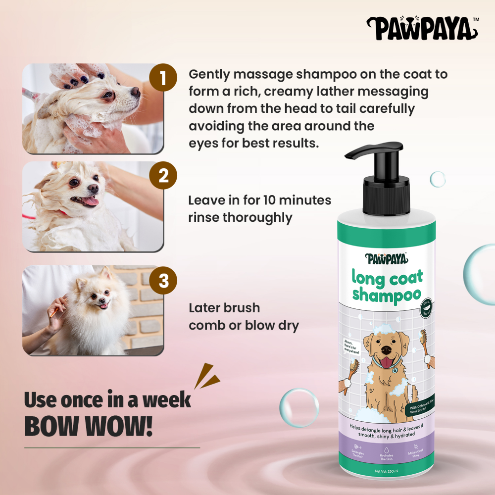 Pawpaya Long Coat Shampoo for Dogs image 4