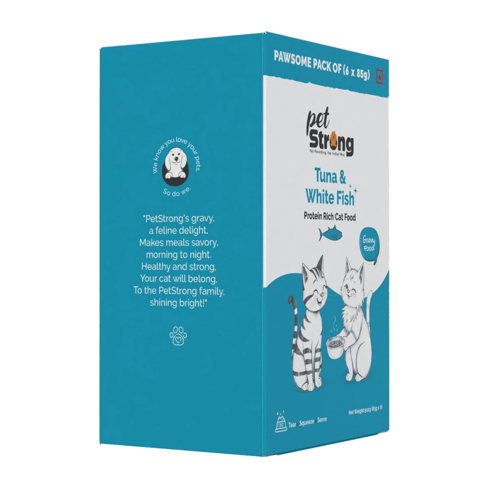 PetStrong Tuna and White Fish in Gravy Cat Wet Food image 3