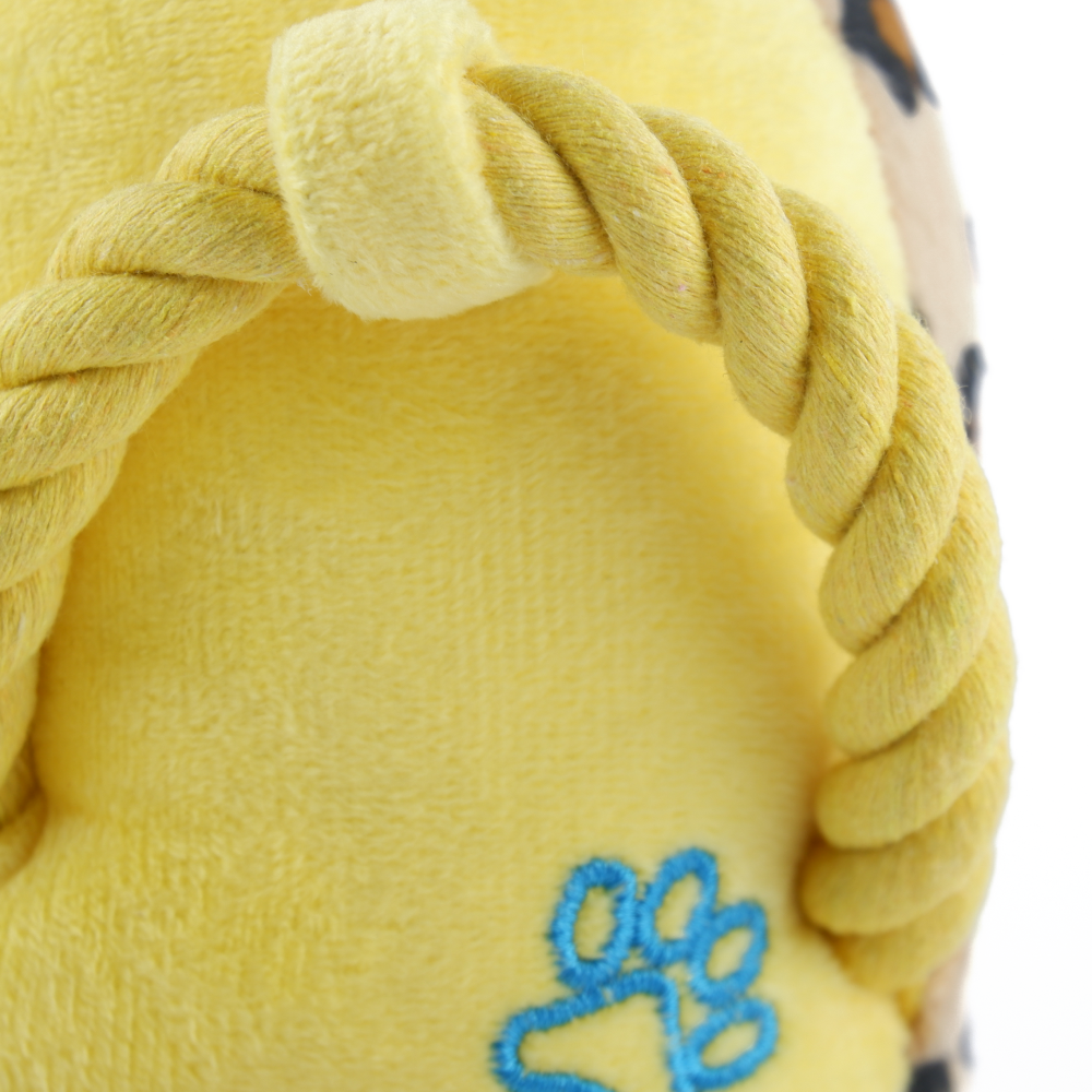 Pet Vogue Sandal Shaped Yellow Plush Toy for Dogs | For Soft Chewers image 5