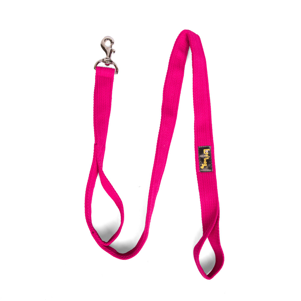 Let's Wag Double Handle Fabric Leash for Dogs (Pink) image 4