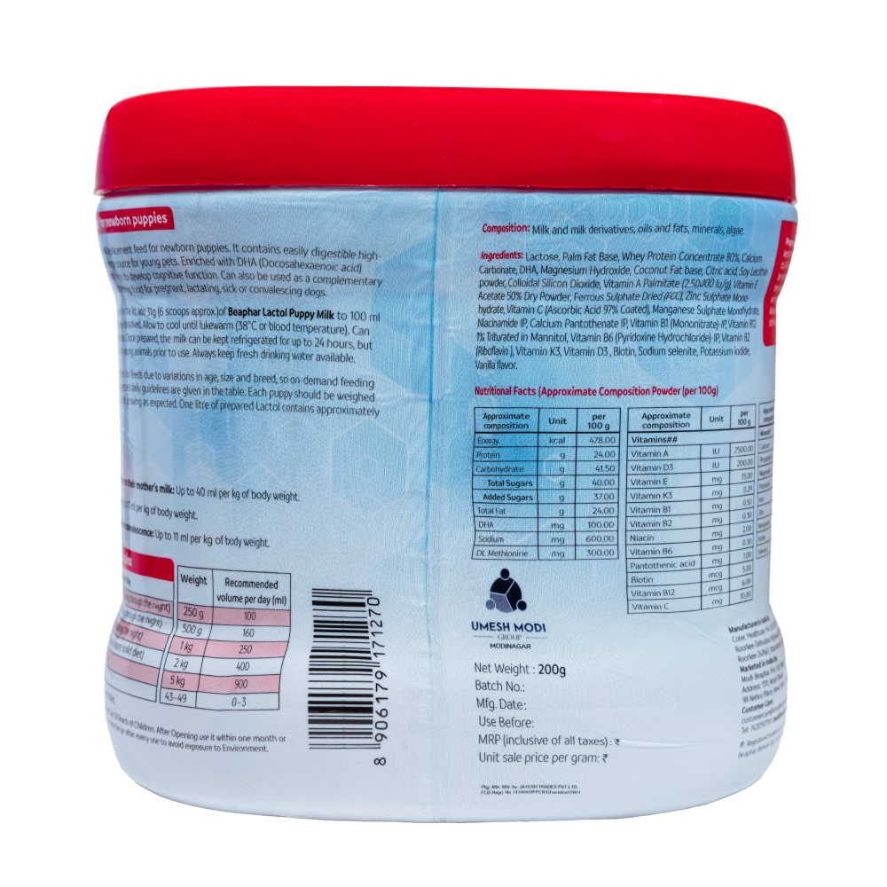Beaphar Lactol New Born Milk Replacement Powder for Puppies image 8