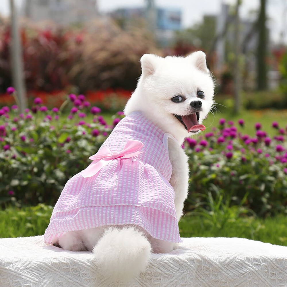 KUTKUT Princess Tutu Striped Dress for Small Breed Dogs & Cats (Pink) image 10